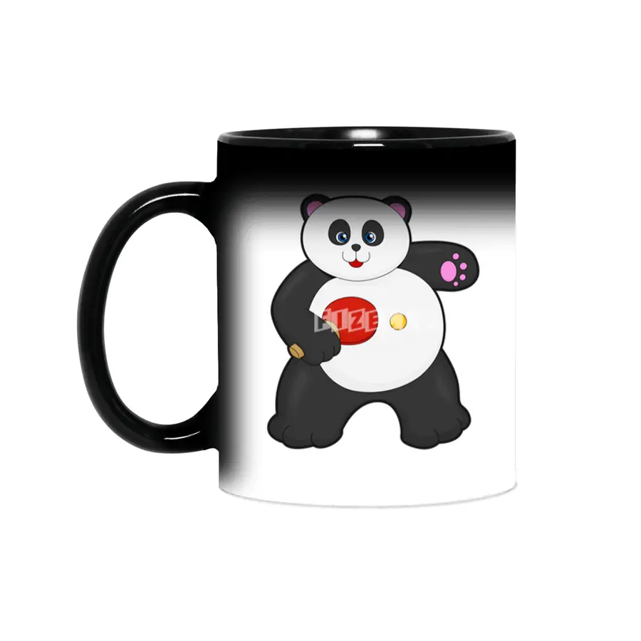 Panda at Table tennis with Table tennis racket Sihirli Kupa