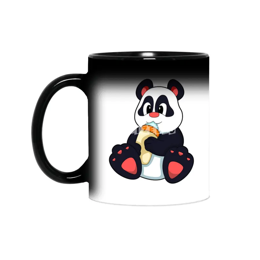 Panda with Baby bottle with Milk Sihirli Kupa