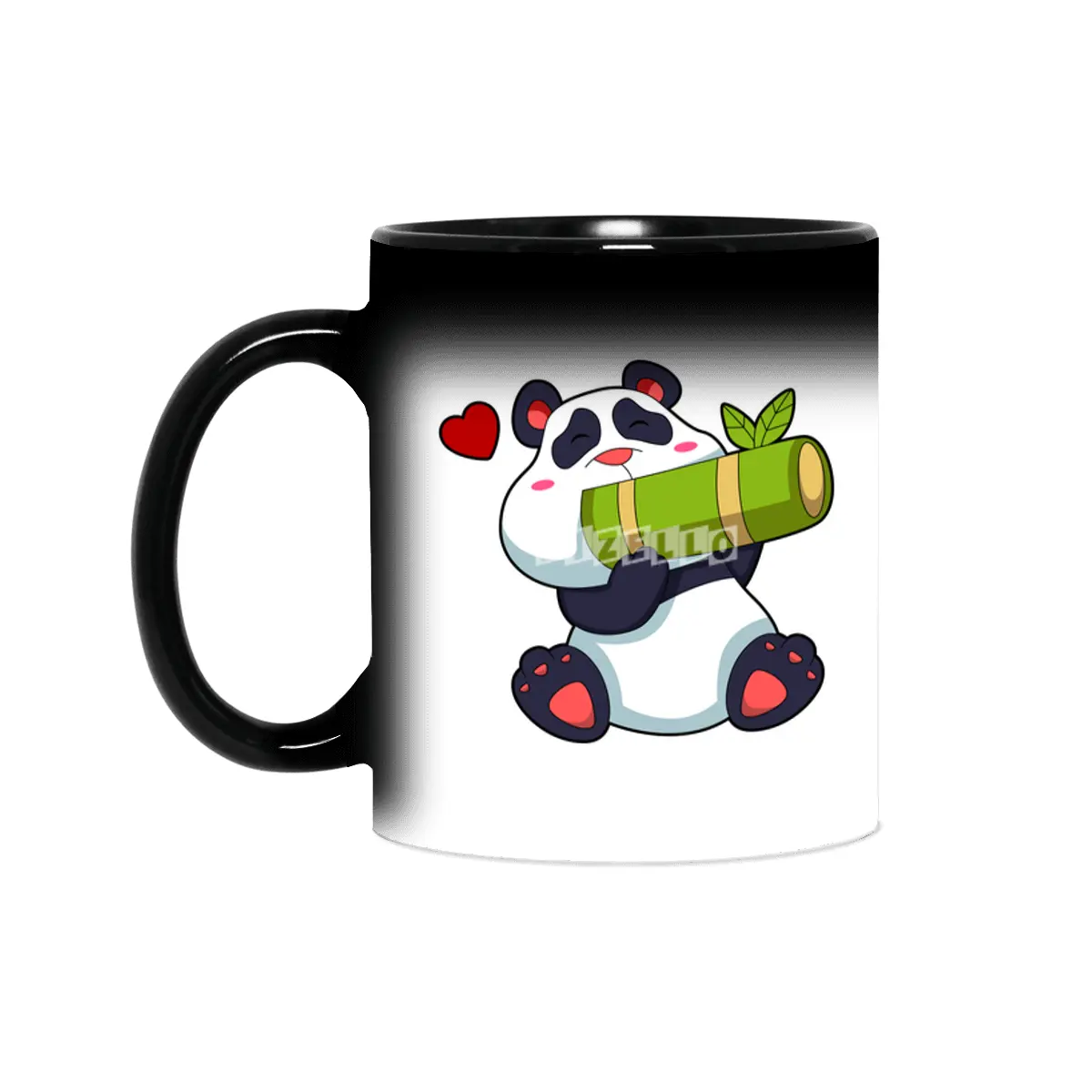 Panda with Bamboo & Heart Sihirli Kupa