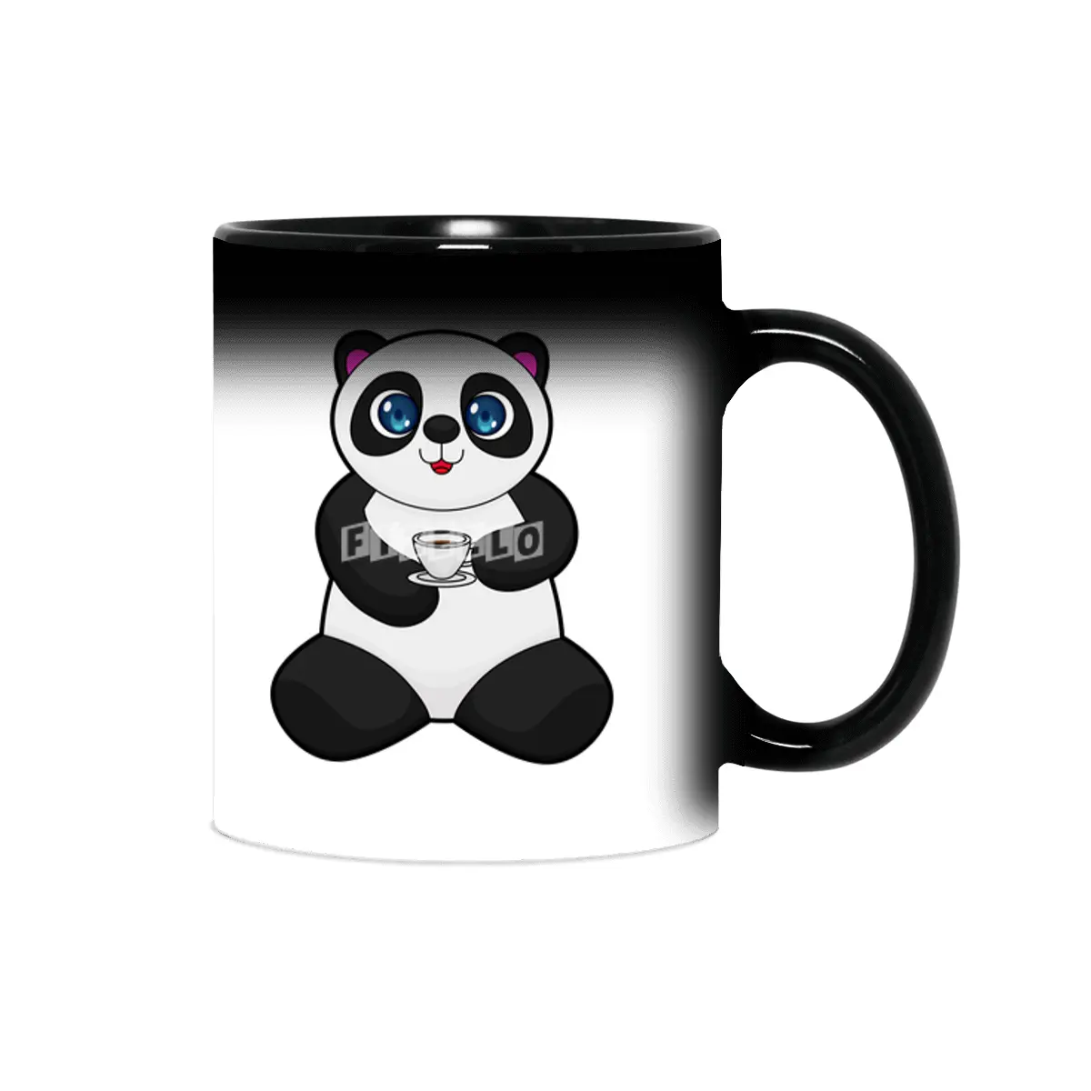 Panda with Cup of Coffee Sihirli Kupa