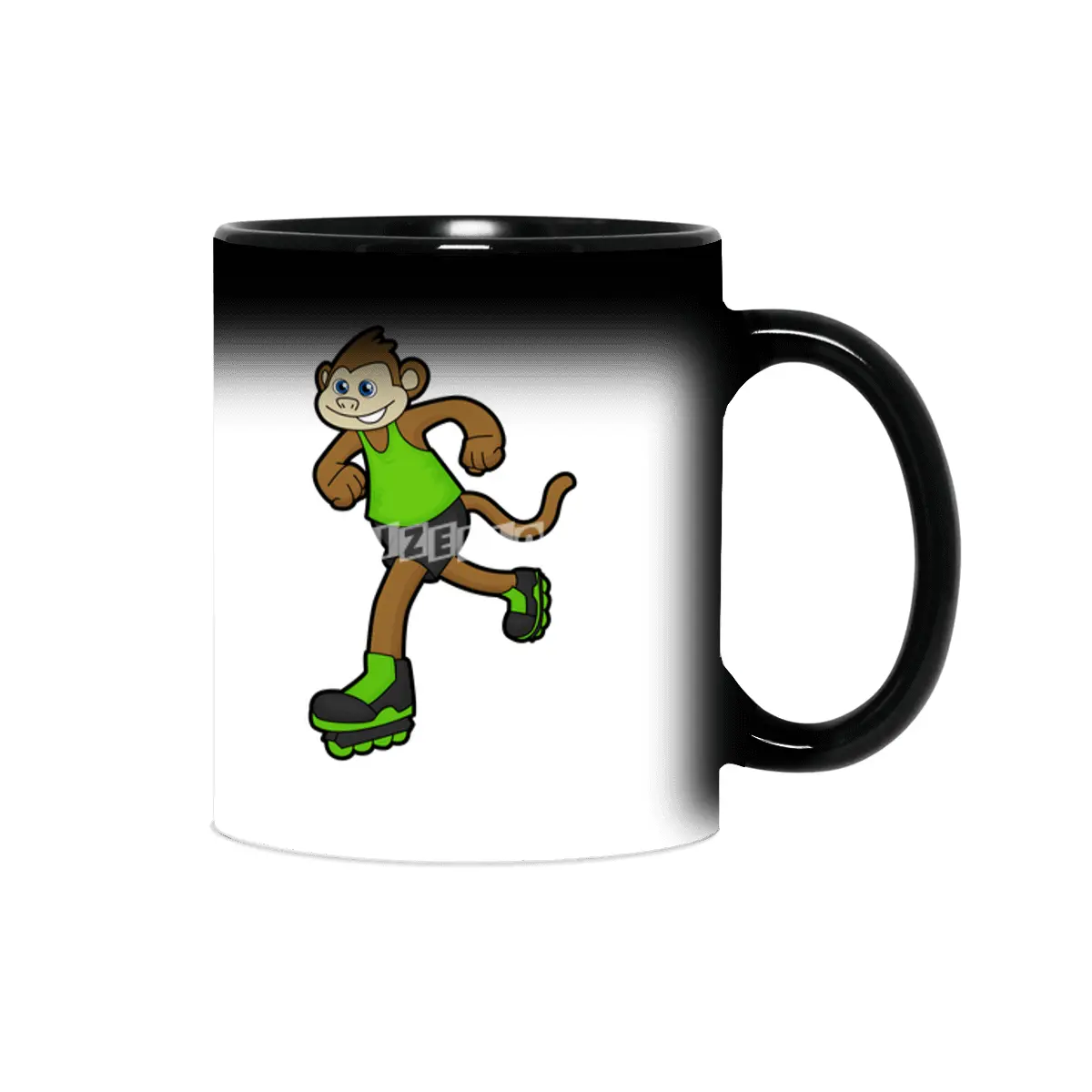 Monkey as Skater with Inline skates Sihirli Kupa