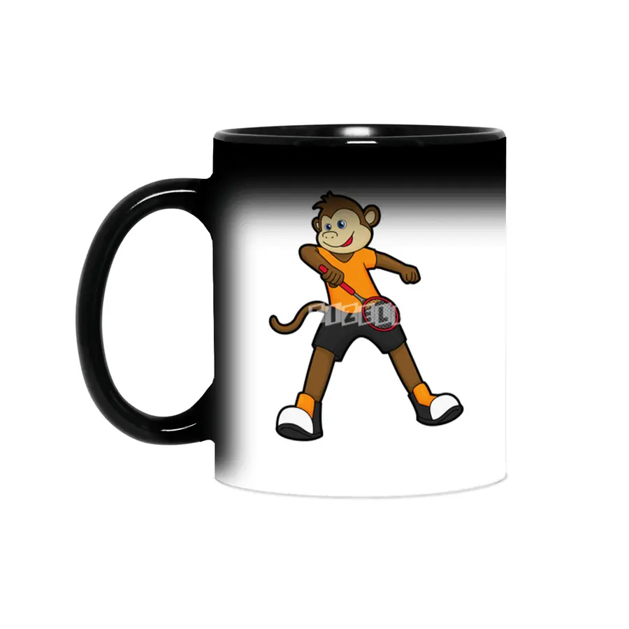 Monkey as Tennis player with Tennis racket Sihirli Kupa