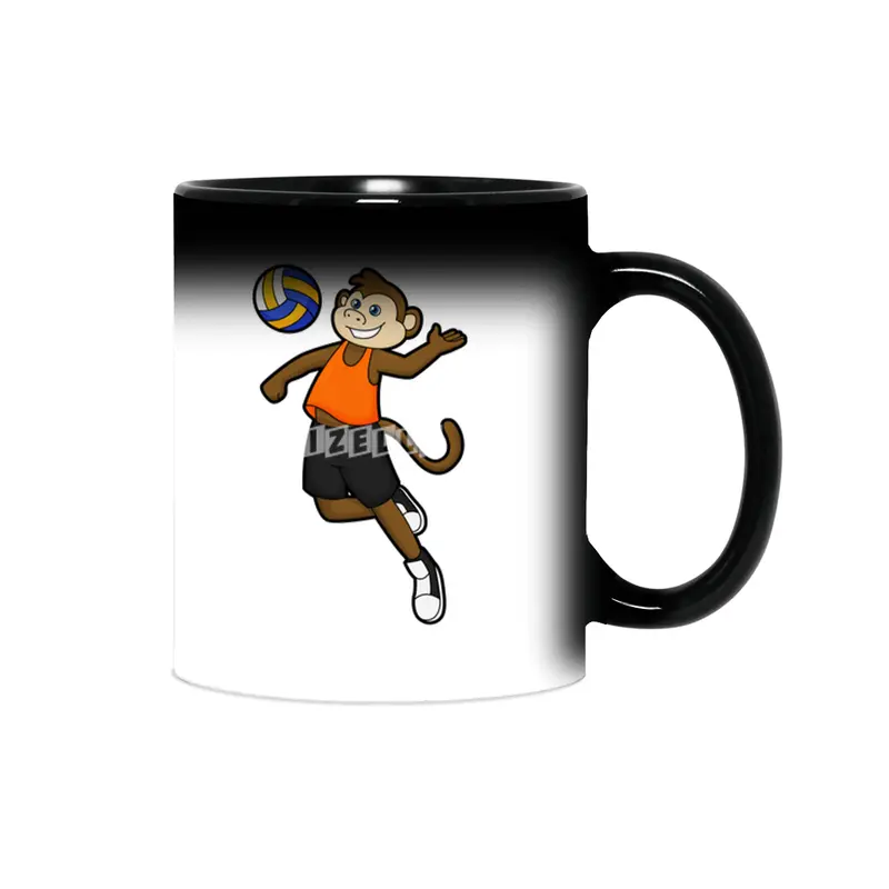 Monkey as Volleyball player with Volleyball Sihirli Kupa