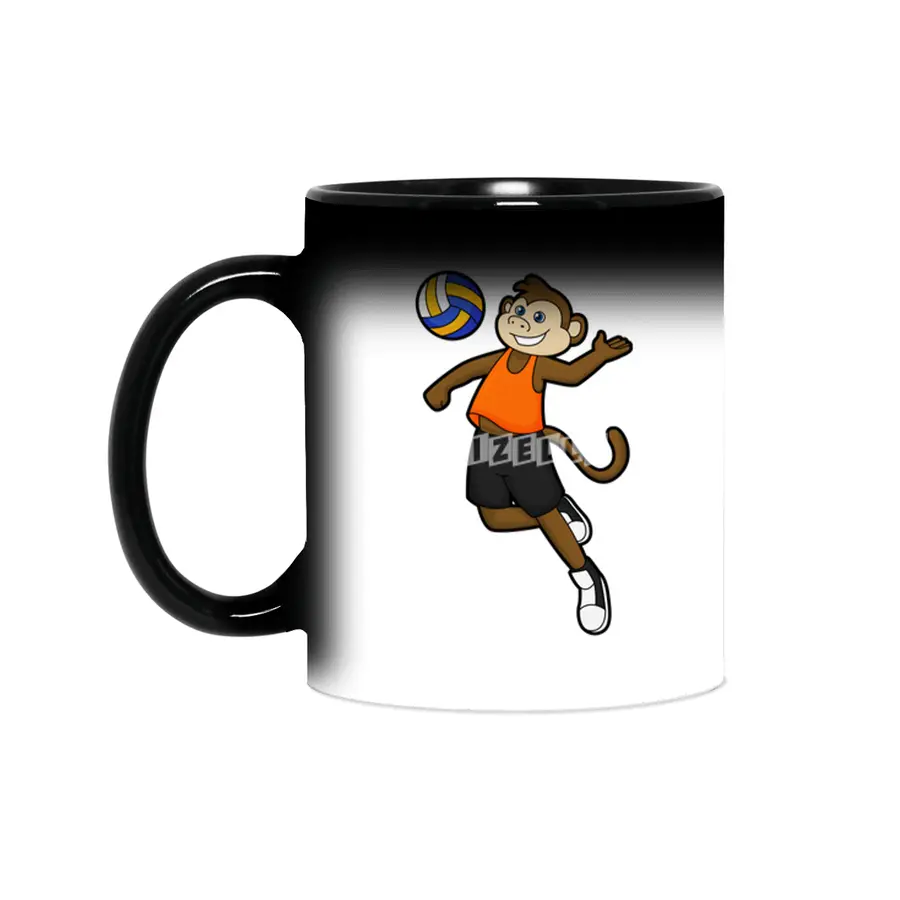 Monkey as Volleyball player with Volleyball Sihirli Kupa