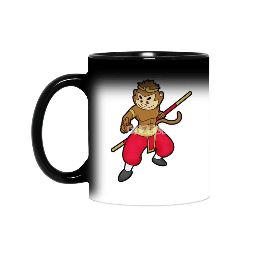 Monkey as Warrior with Staff & Headband Sihirli Kupa