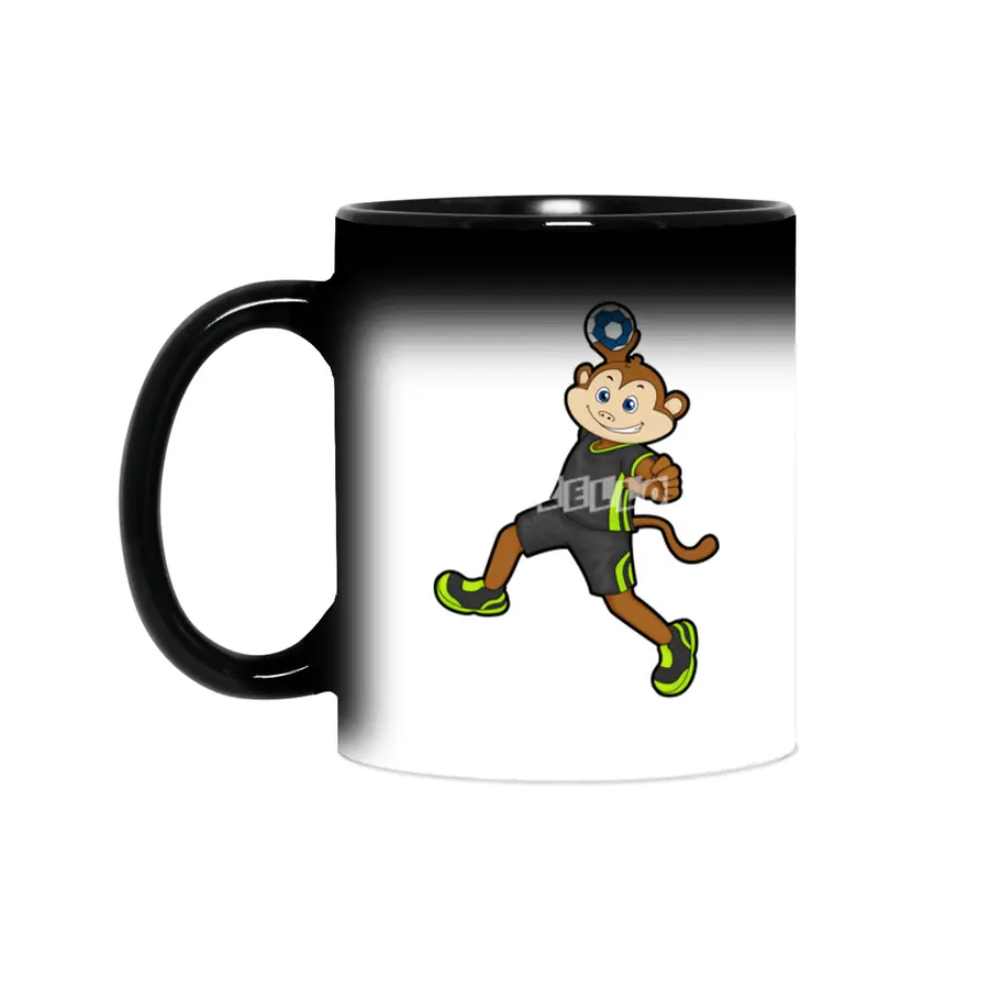 Monkey at Handball player with Handball Sihirli Kupa