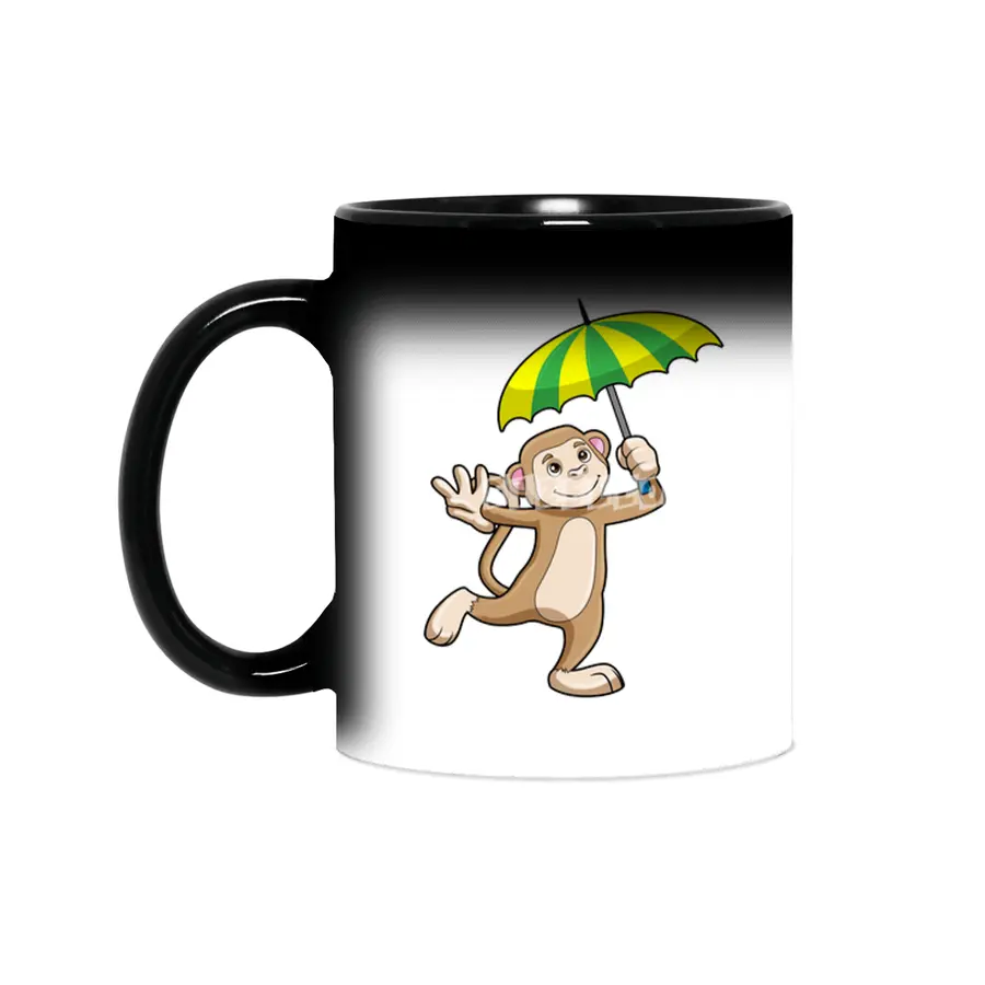 Monkey Rain Umbrella Sihirli Kupa