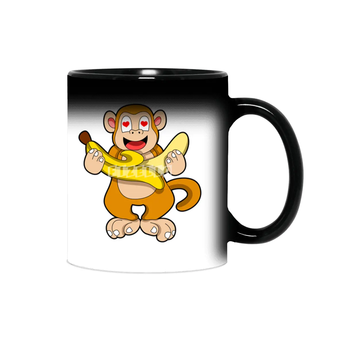 Monkey with Banana & Hearts Sihirli Kupa