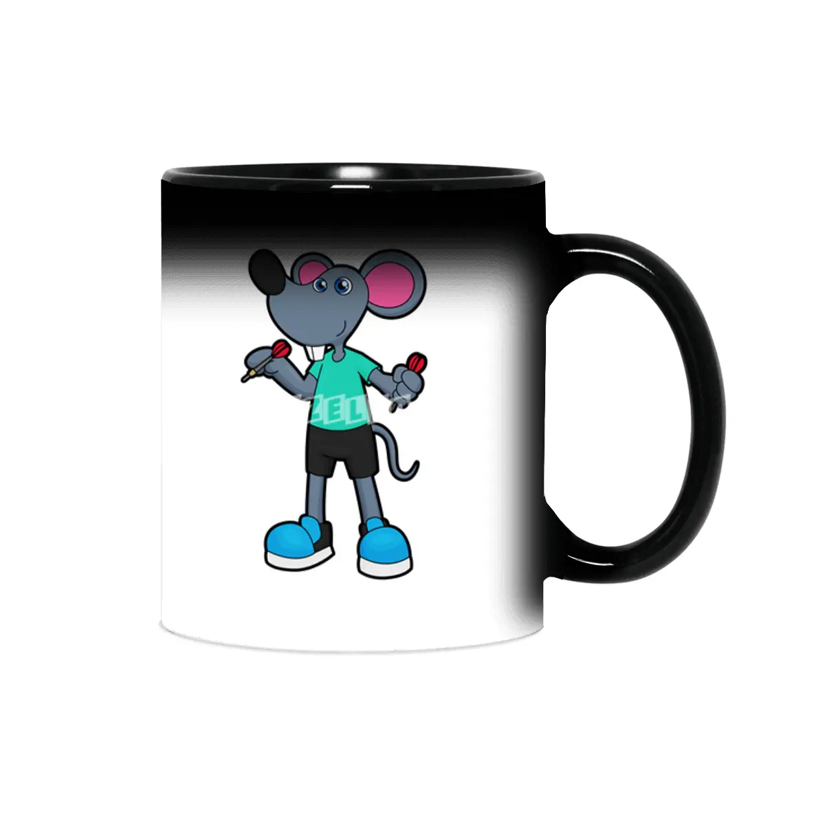Mouse as Dart player with Darts Sihirli Kupa