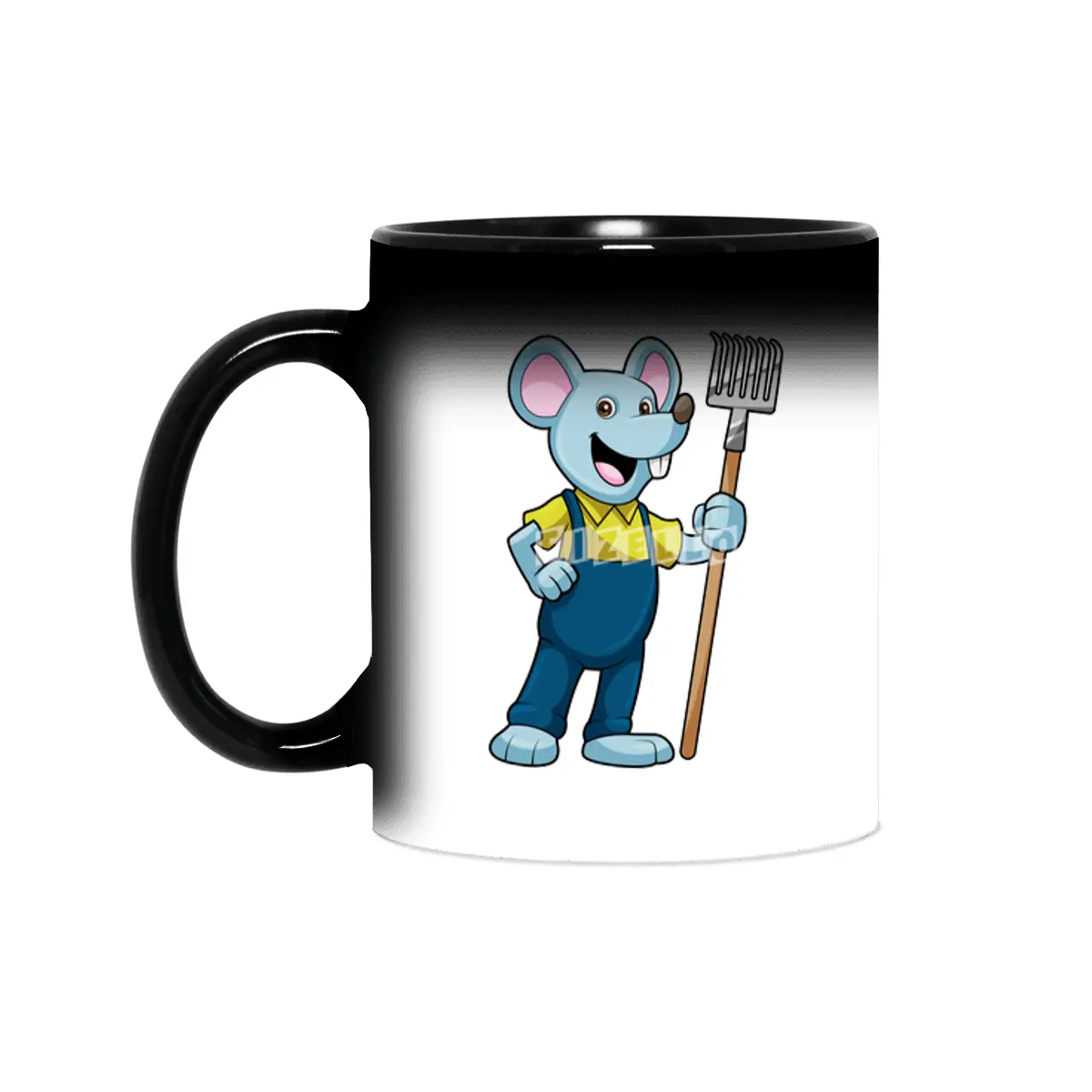 Mouse as Farmer with Rake Sihirli Kupa
