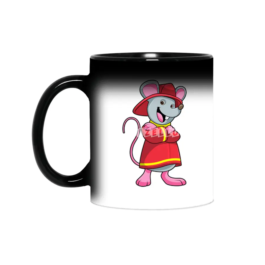 Mouse as Firefighter with Helmet Sihirli Kupa
