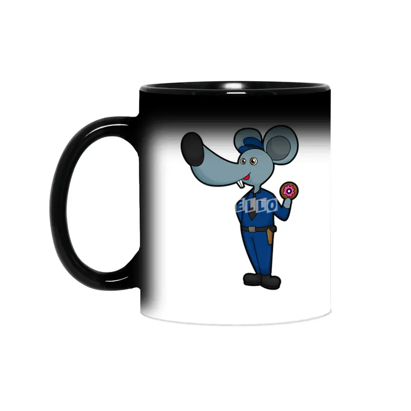 Mouse as Police officer with Donut Sihirli Kupa