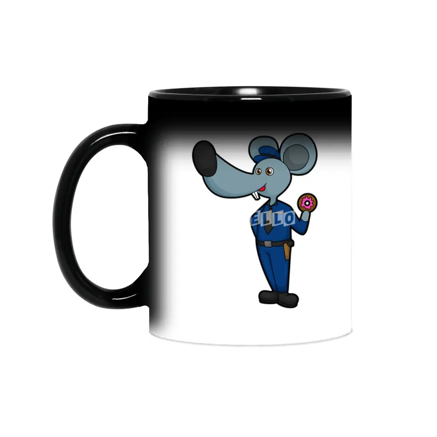 Mouse as Police officer with Donut Sihirli Kupa