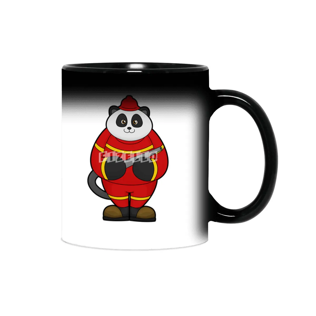 Panda as Firefighter with Hose Sihirli Kupa