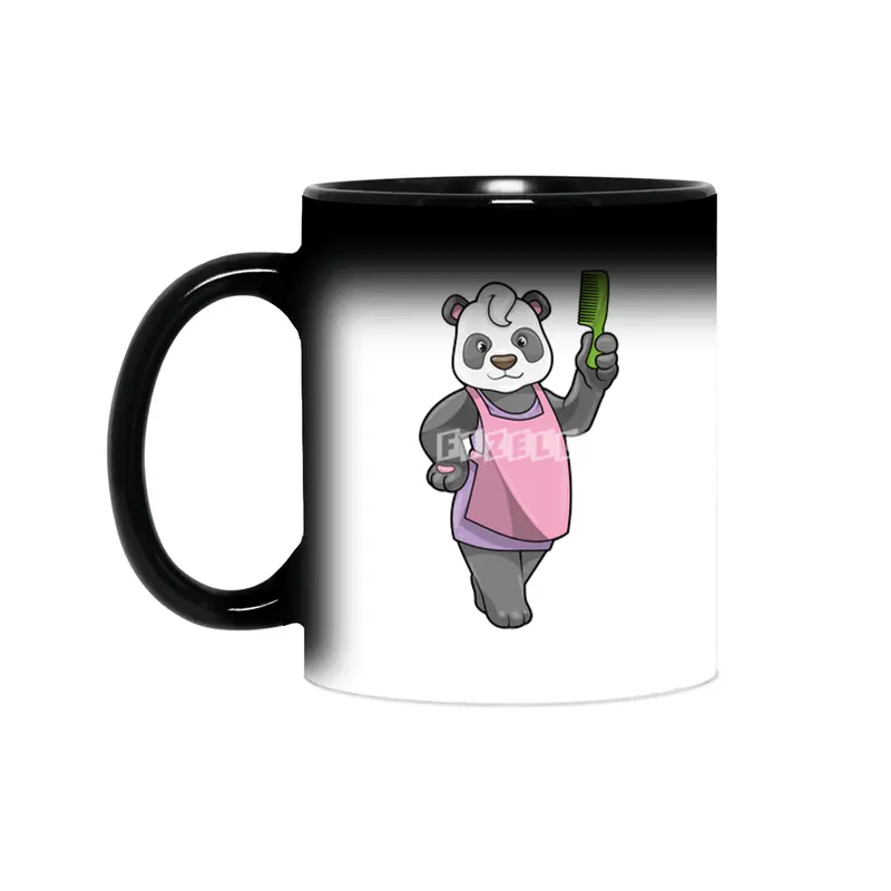 Panda as Hairdresser with Comb Sihirli Kupa