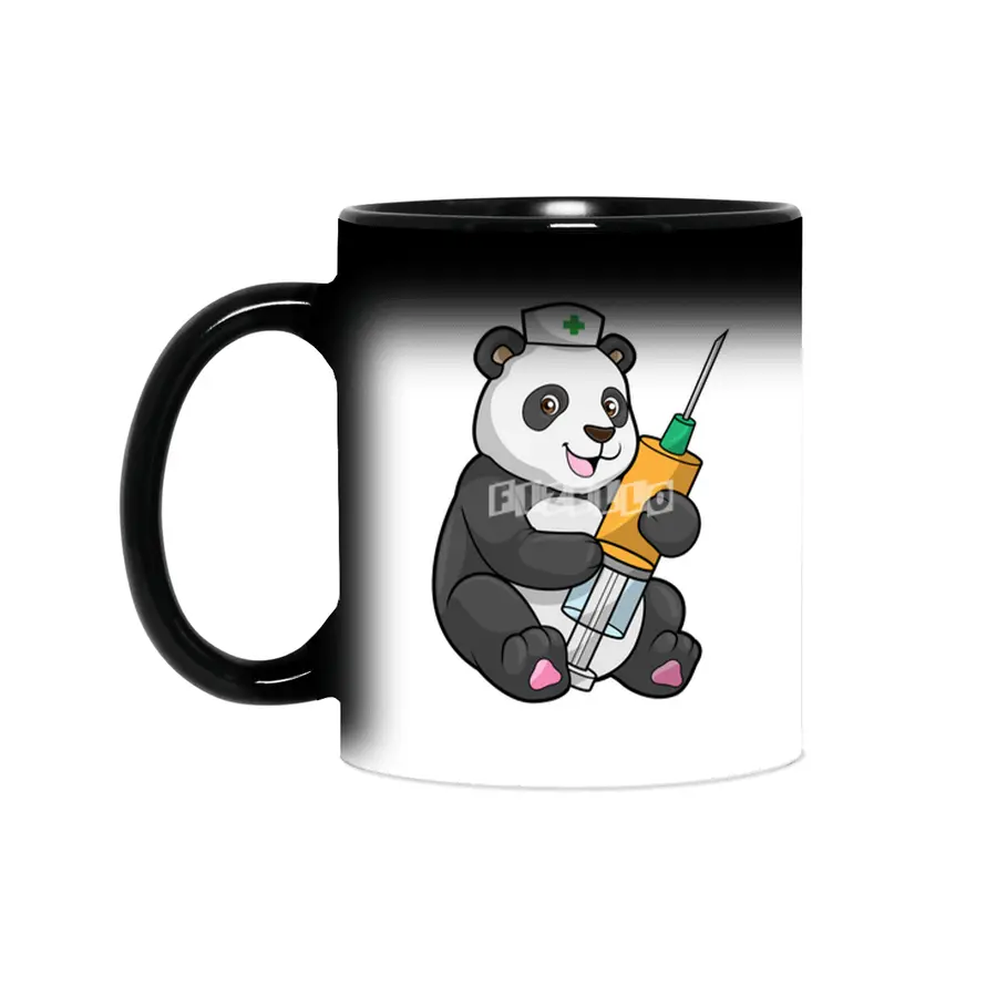 Panda as Nurse with Syringe Sihirli Kupa