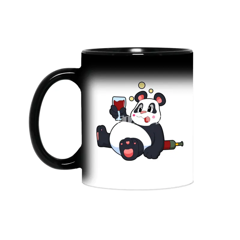 Panda with Glass of Red wine Sihirli Kupa