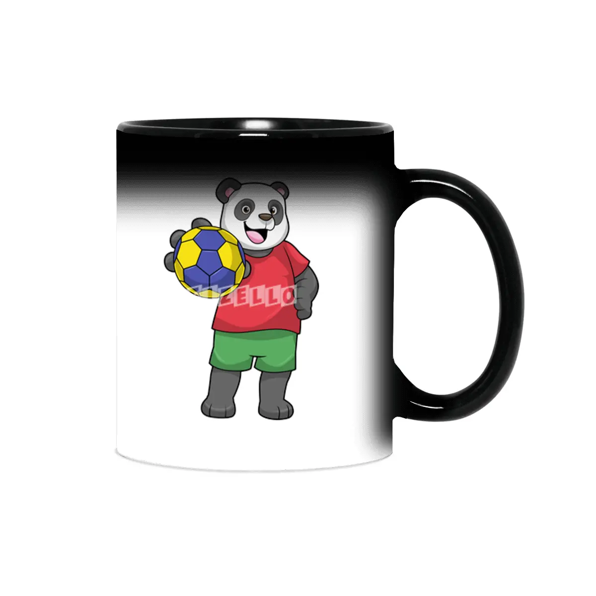 Panda with Handball Sports Sihirli Kupa