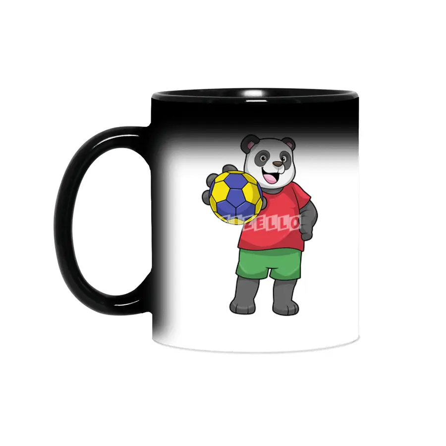 Panda with Handball Sports Sihirli Kupa