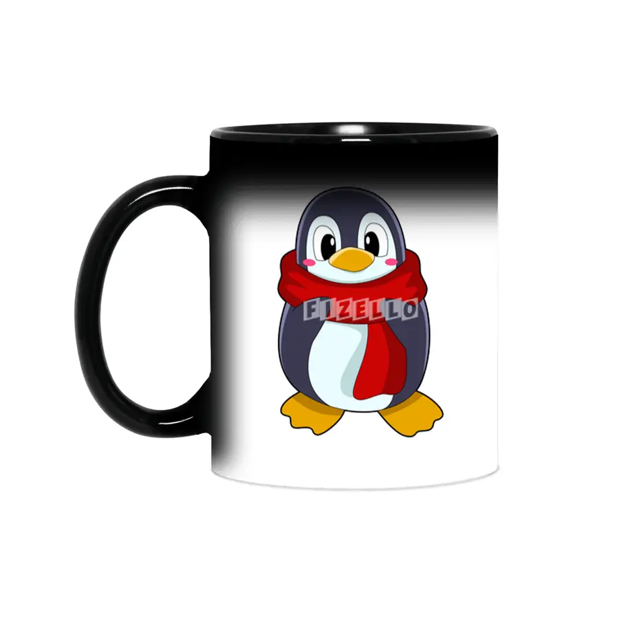 Penguin with Scarf Sihirli Kupa