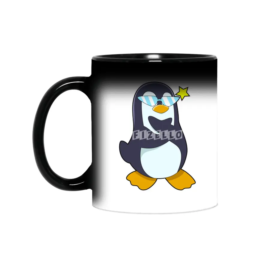 Penguin with Sunglasses Sihirli Kupa