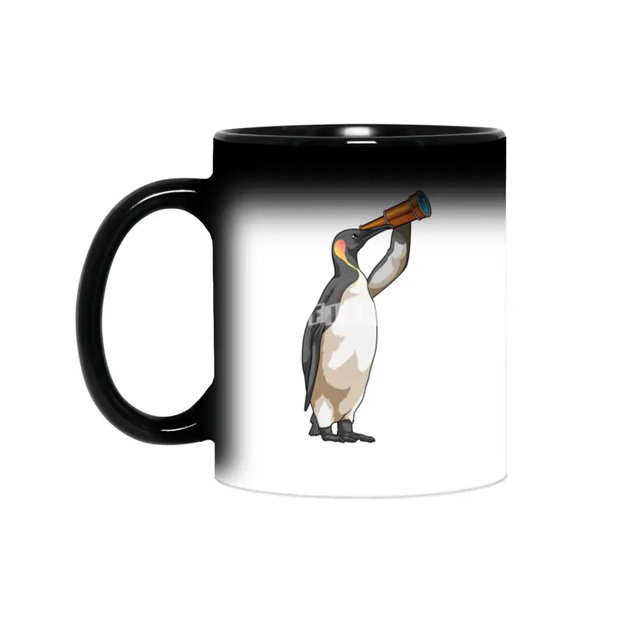 Penguin with Telescope Sihirli Kupa