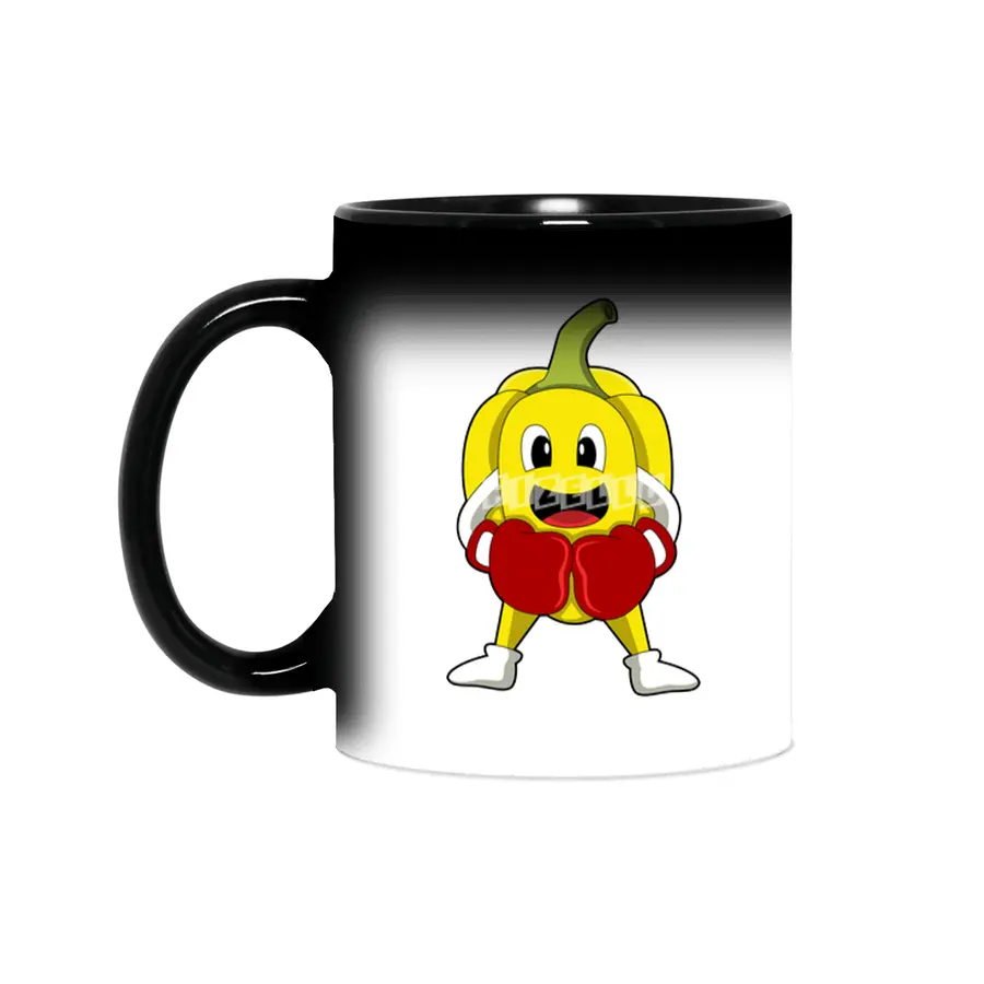 Pepper as Boxer with Boxing gloves Sihirli Kupa
