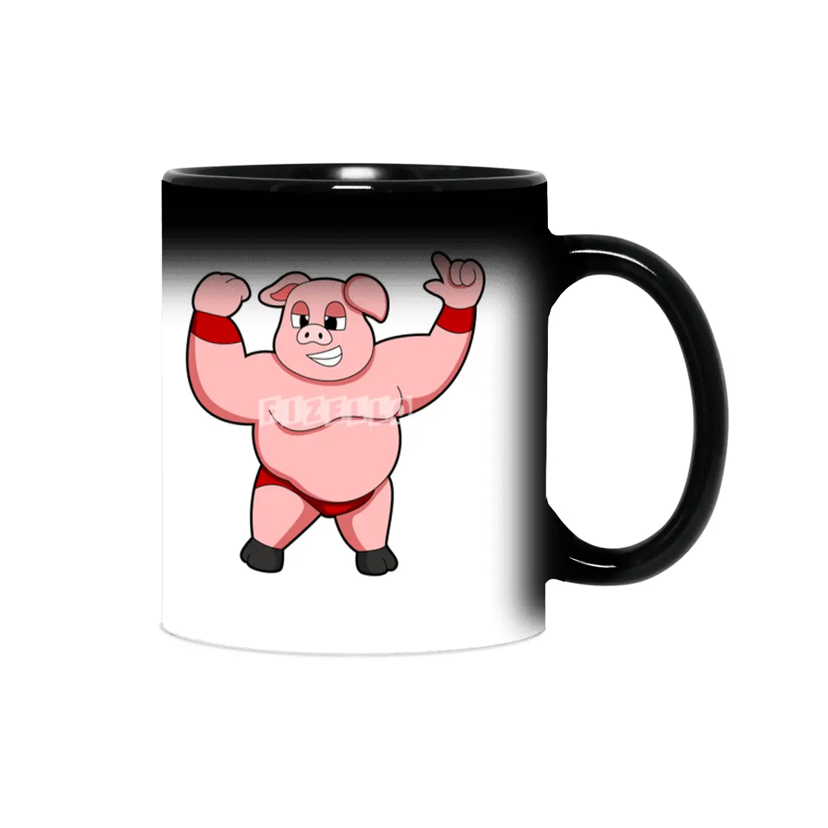 Pig as Bodybuilder with big Belly Sihirli Kupa