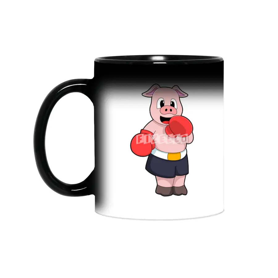 Pig as Boxer at Boxing Sihirli Kupa