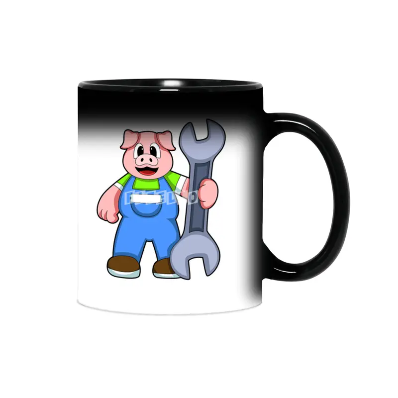 Pig as Craftsman with Wrench Sihirli Kupa