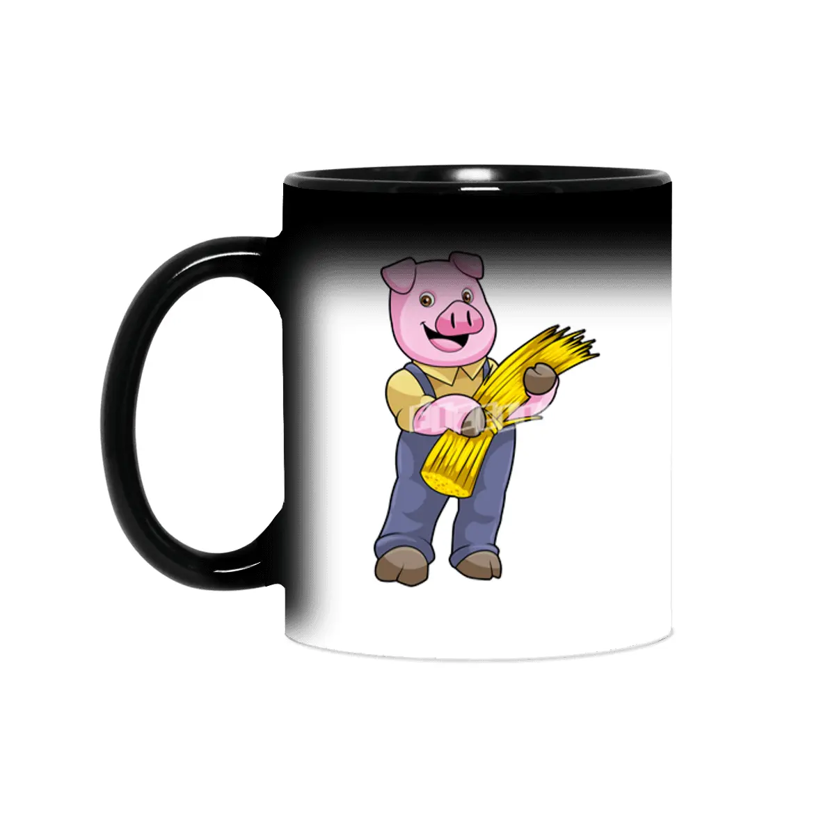 Pig as Farmer with Straw Sihirli Kupa