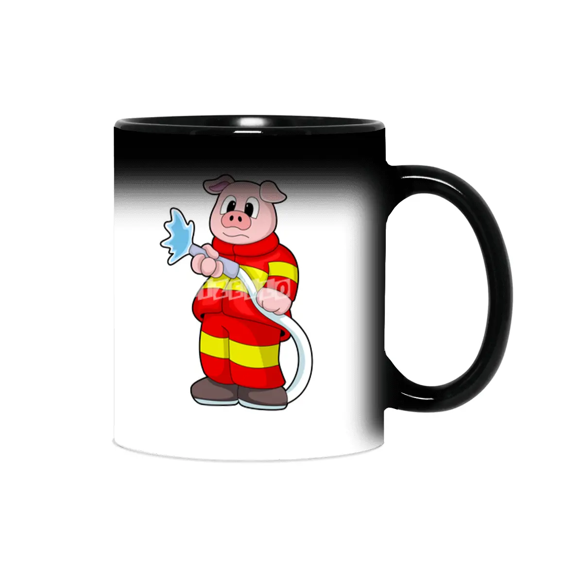 Pig as Firefighter with Hose Sihirli Kupa