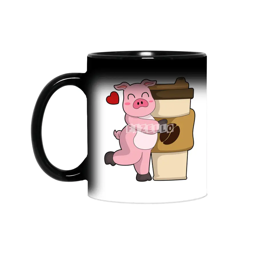 Pig with Coffee to go Sihirli Kupa