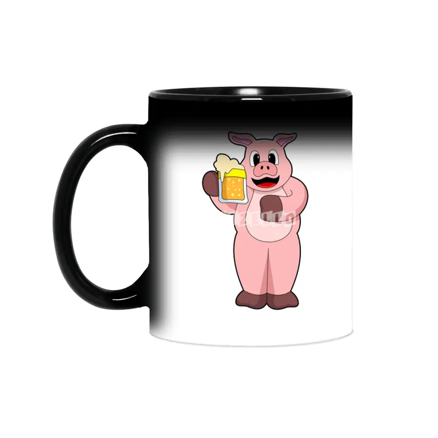 Pig with Glass of Beer Sihirli Kupa
