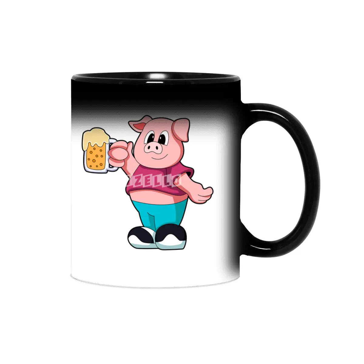 Pig with Glass of Beer Sihirli Kupa