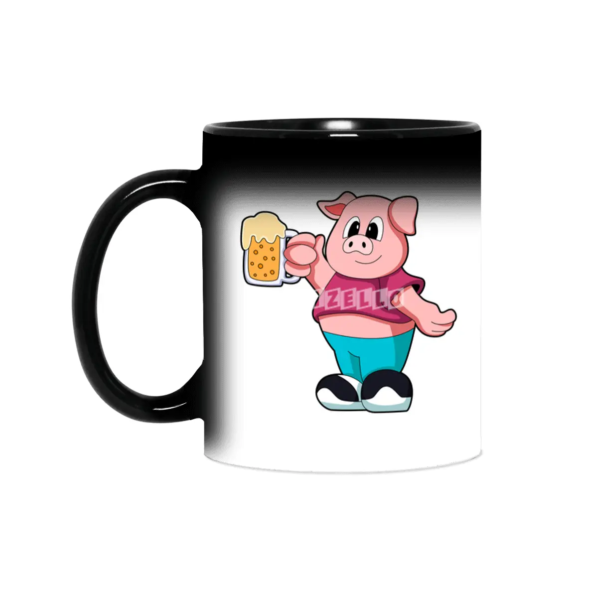 Pig with Glass of Beer Sihirli Kupa