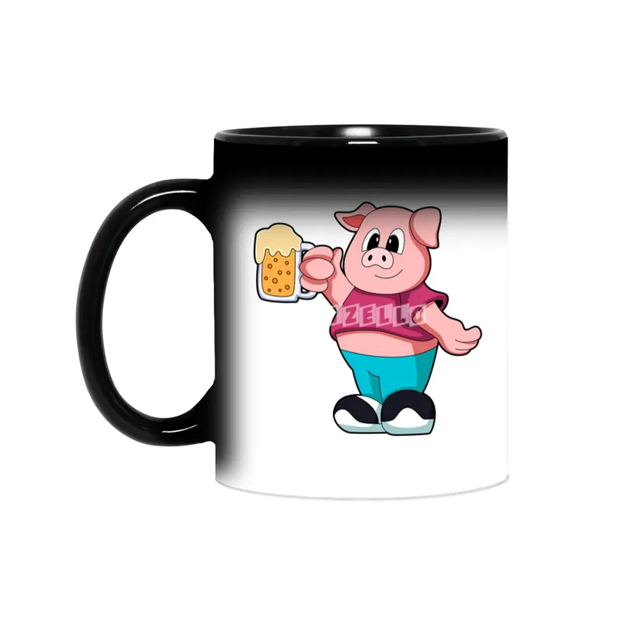 Pig with Glass of Beer Sihirli Kupa