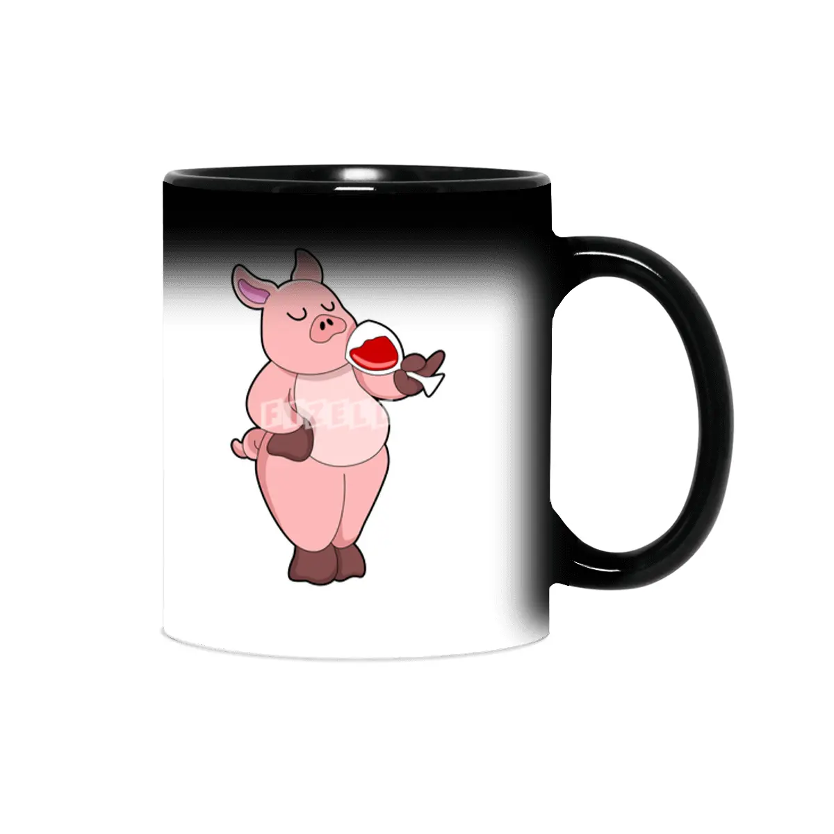 Pig with Glass of Wine Sihirli Kupa