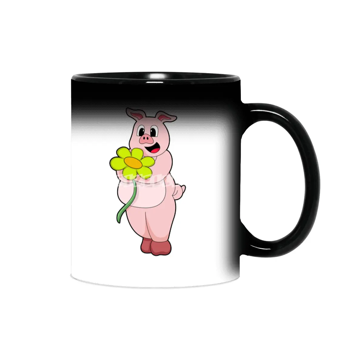 Pig with yellow Flower Sihirli Kupa