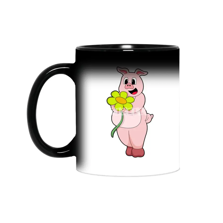 Pig with yellow Flower Sihirli Kupa