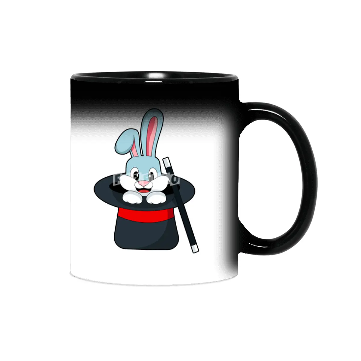Rabbit at Magic with Wand & Hat Sihirli Kupa