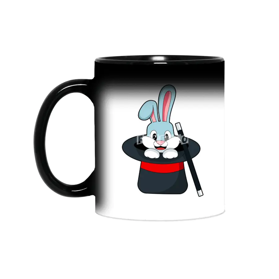 Rabbit at Magic with Wand & Hat Sihirli Kupa