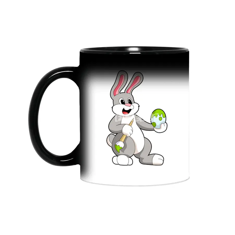 Rabbit at Painting with Egg Sihirli Kupa