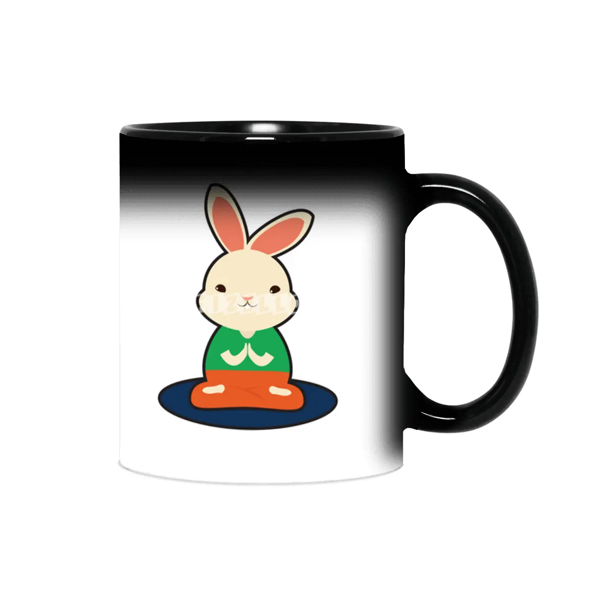 Rabbit at Yoga on Yoga mat Sihirli Kupa