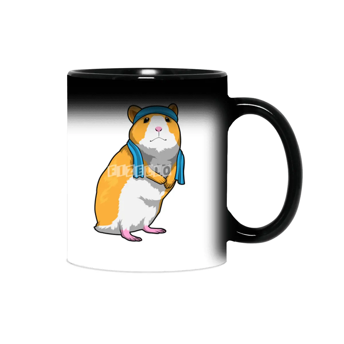 Hamster at Fitness with Towel Sihirli Kupa