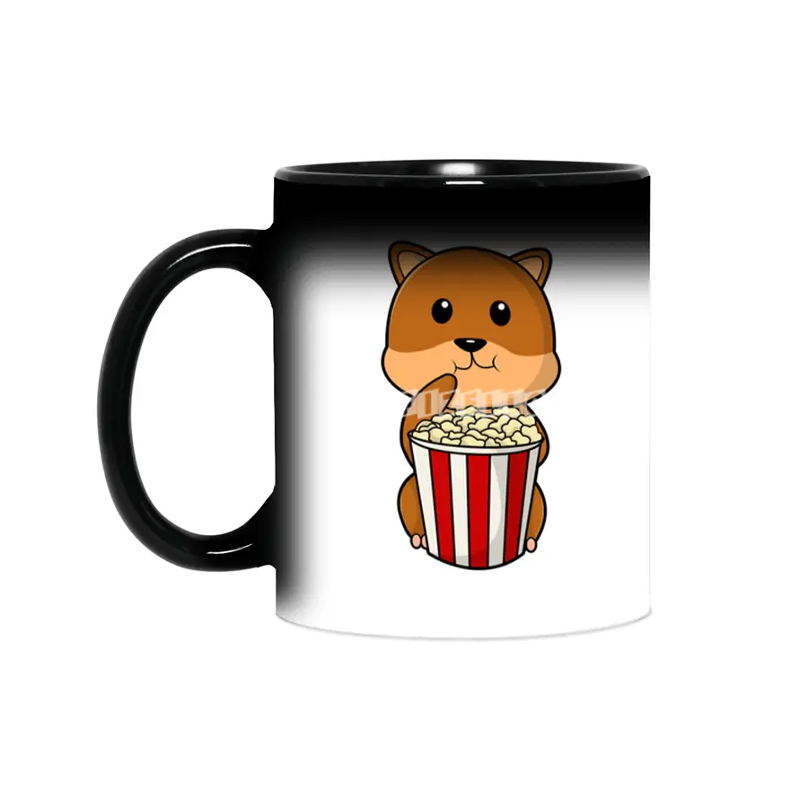 Hamster with Cone of Popcorn Sihirli Kupa