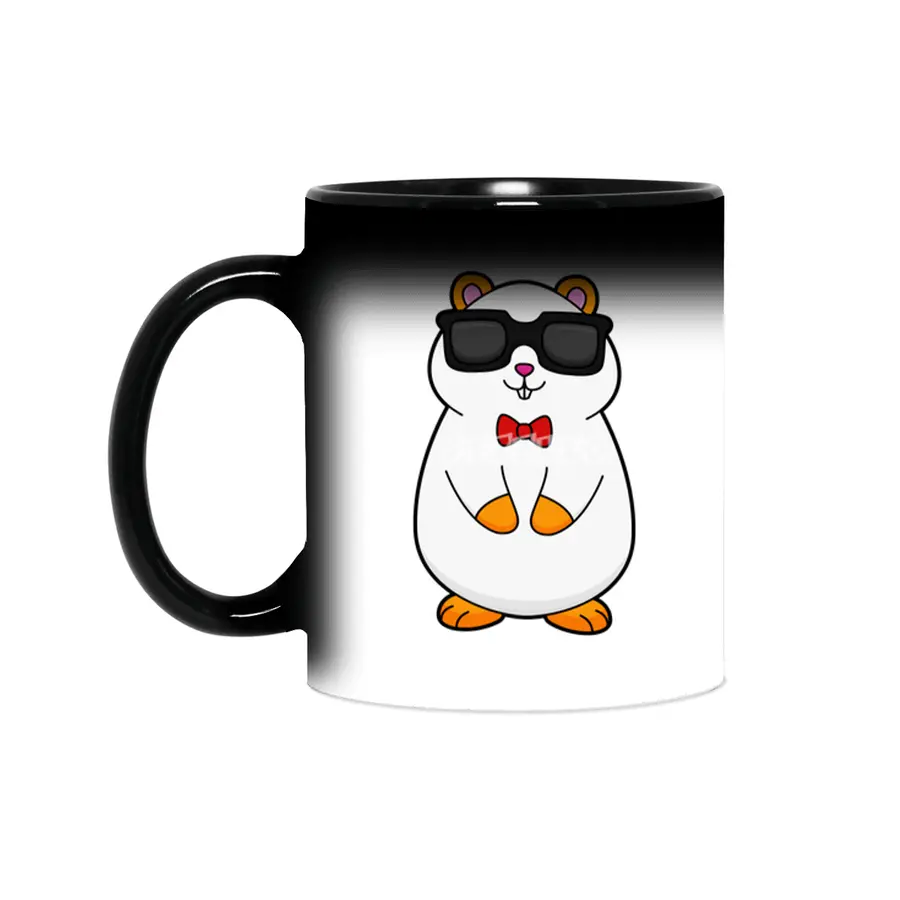Hamster with Sunglasses & Bow tie Sihirli Kupa