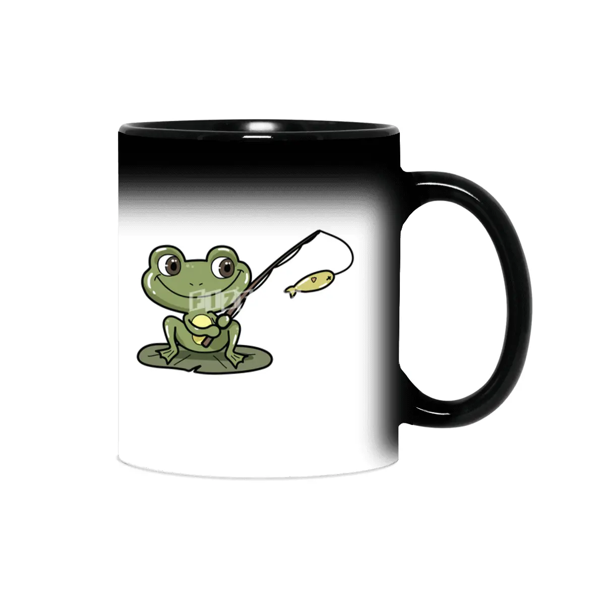 Frog at Fishing with Fishing rod Sihirli Kupa
