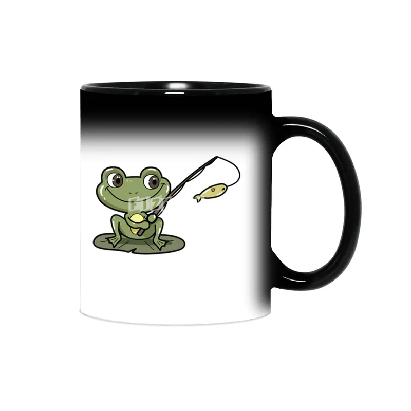 Frog at Fishing with Fishing rod Sihirli Kupa