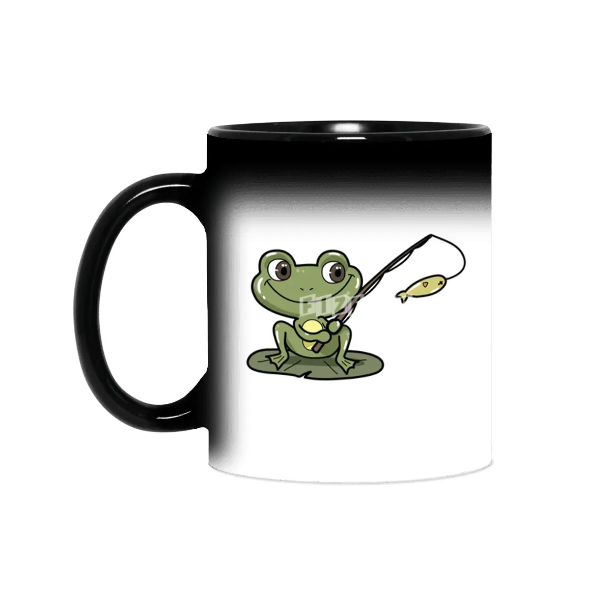 Frog at Fishing with Fishing rod Sihirli Kupa